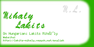 mihaly lakits business card